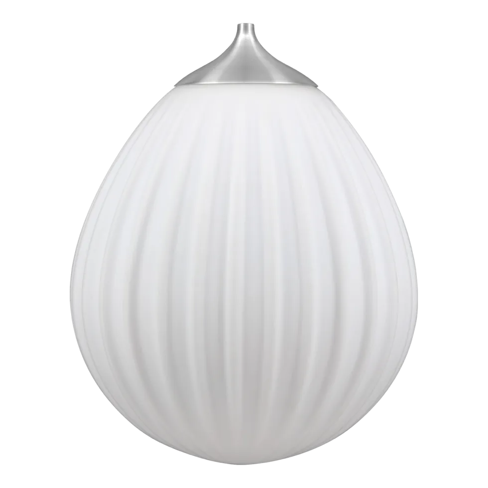 Abat-jour blanc en verre Opale et accroche en acier Around the World - UMAGE