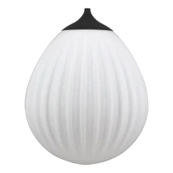 Abat-jour blanc en verre Opale et accroche en noir Around the World - UMAGE