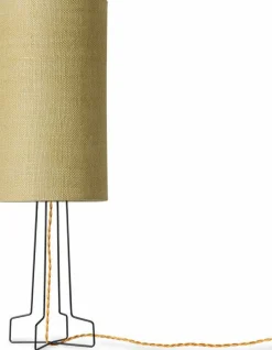 Abat-jour cylindrique en jute vert jade - HKliving