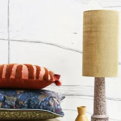 Abat-jour cylindrique en jute vert jade - HKliving