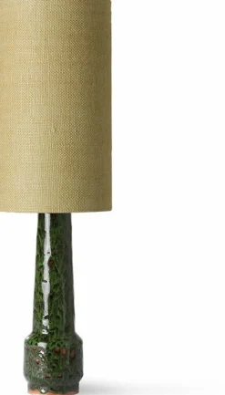Abat-jour cylindrique en jute vert jade - HKliving