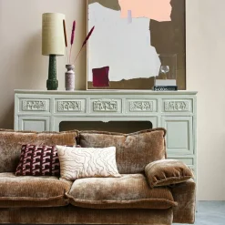 Abat-jour cylindrique en jute vert jade - HKliving