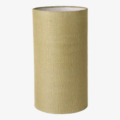Abat-jour cylindrique en jute vert jade - HKliving