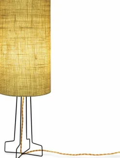 Abat-jour cylindrique en jute vert jade - HKliving