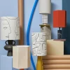 Abat-jour cylindrique en lin naturel M - HKliving