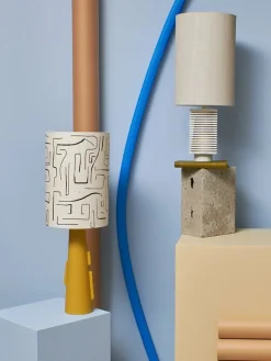 Abat-jour cylindrique en lin naturel M - HKliving