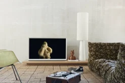Abat-jour cylindrique en lin naturel 33 x 82 cm - HKliving
