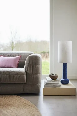 Abat-jour cylindrique en lin naturel (30X30cm) - HKLIVING