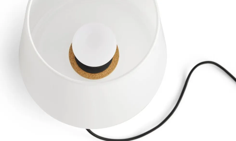 Abat-jour de lampe de table en verre opale blanc Apollo - Hay