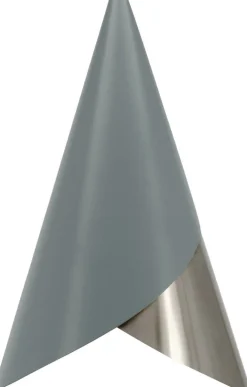 Abat-jour en aluminium argenté et ardoise Cornet - Umage