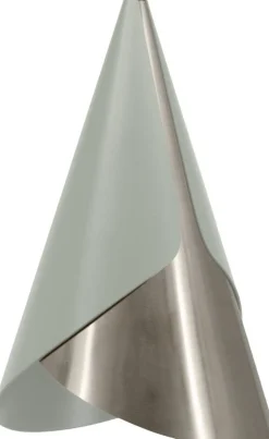 Abat-jour en aluminium argenté et olive Cornet - Umage