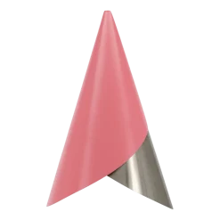 Abat-jour en aluminium argenté et rose Cornet - Umage