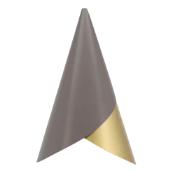 Abat-jour en aluminium doré et ambre Cornet - Umage