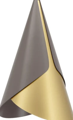 Abat-jour en aluminium doré et ambre Cornet - Umage