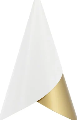 Abat-jour en aluminium doré et blanc Cornet - Umage