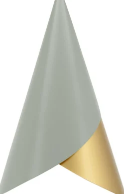 Abat-jour en aluminium doré et olive Cornet - Umage