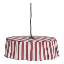 Abat-jour en lin pour suspension à rayures maroon 40cm Vibes - Nobodinoz