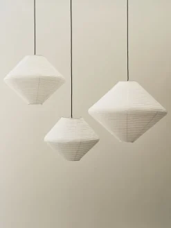 Abat-jour en papier de riz blanc 50cm Diamant - HAY