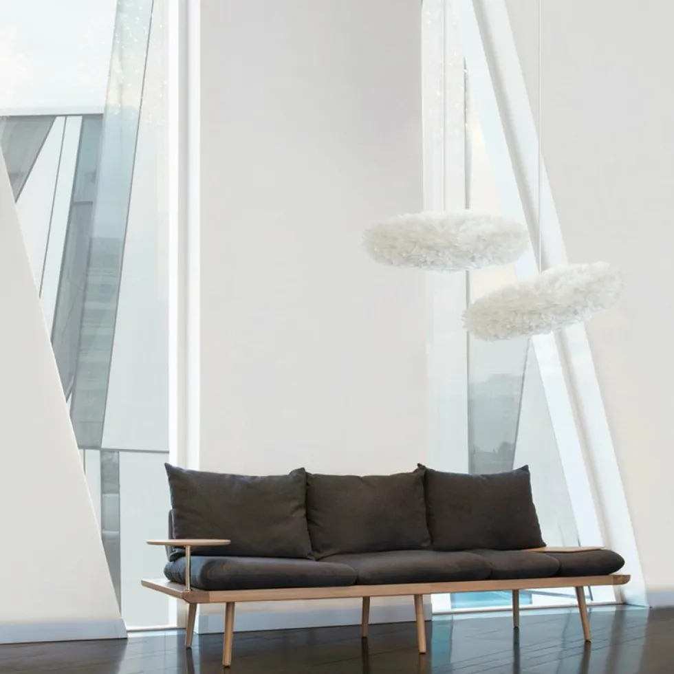 Abat-jour en plumes blanche 70 cm Eos Esther - UMAGE