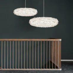Abat-jour en plumes blanche 70 cm Eos Esther - UMAGE