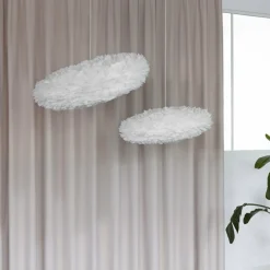 Abat-jour en plumes blanche 70 cm Eos Esther - UMAGE