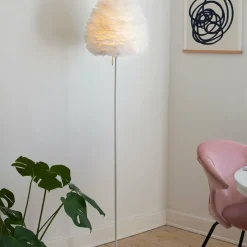 Abat-jour en plumes blanches 40 cm Eos Evia - UMAGE