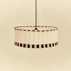 Abat-jour pour suspension en coton bio beige naturel 50 cm Paul - Nobodinoz