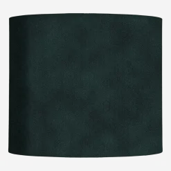 Abat-jour vert foncé en velours de polyester 35 x 30 cm Rosyta - Ebb & Flow
