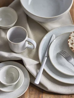 Addison Bowl White Stoneware - Bloomingville