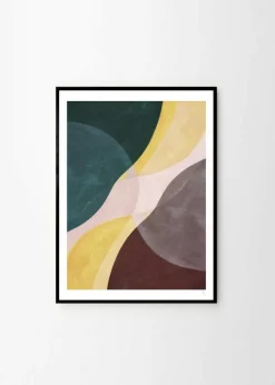 Affiche Berit Mogensen Lopez Yellow Flow 30 x 40 cm - The Poster Club