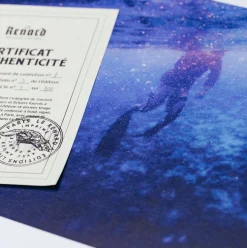 Affiche Grand Bleu encadrée Moebe chêne A2 - Le Renard
