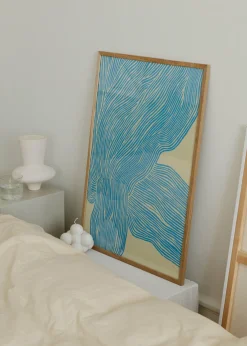 Affiche 50 x 70 cm bleu The Line - The Poster Club