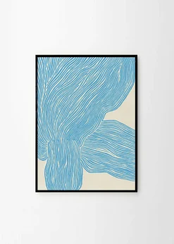 Affiche 50 x 70 cm bleu The Line - The Poster Club