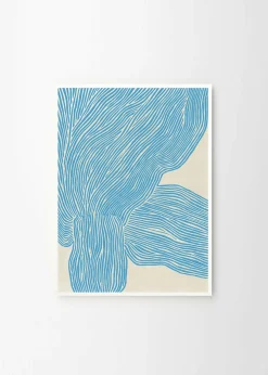 Affiche 50 x 70 cm bleu The Line - The Poster Club