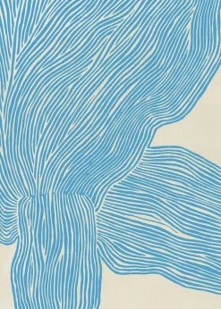Affiche 50 x 70 cm bleu The Line - The Poster Club