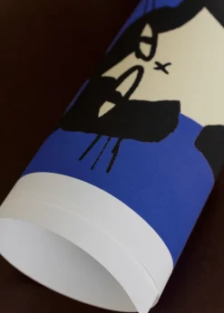 Affiche 70x70cm Cat in Blue - The Poster Club