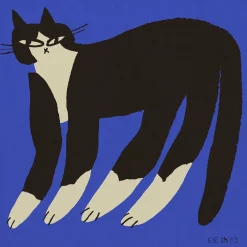 Affiche 70x70cm Cat in Blue - The Poster Club