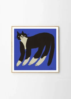 Affiche 70x70cm Cat in Blue - The Poster Club