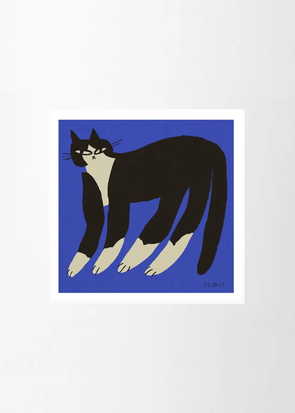 Affiche 50x50cm Cat in Blue - The Poster Club