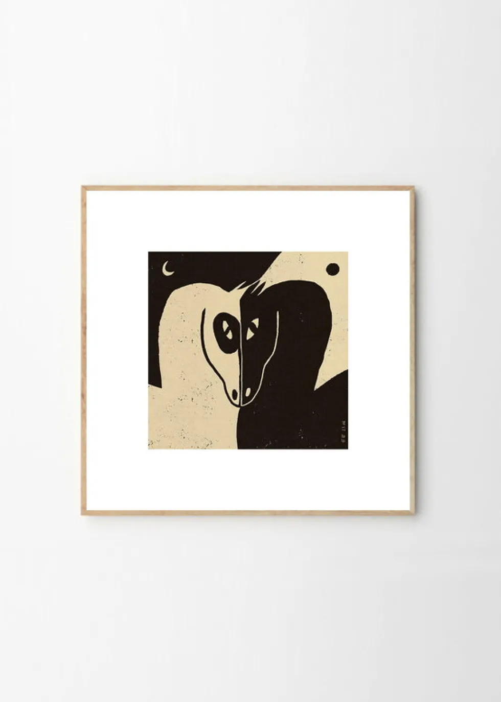 Affiche 100x100cm Moon and Sun - The Poster Club