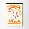 Affiche 50x70cm Orange Wine - The Poster Club
