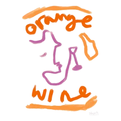 Affiche 50x70cm Orange Wine - The Poster Club