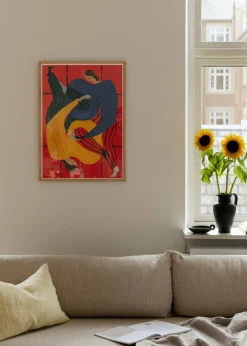 Affiche 50 x 70 cm rouge Hold You - The Poster Club