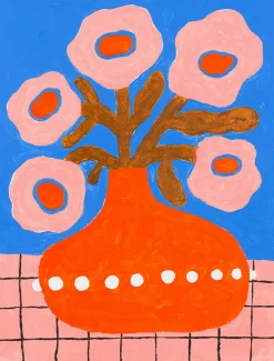 Affiche 50x70 Flowers in a pearl vase - The Poster Club