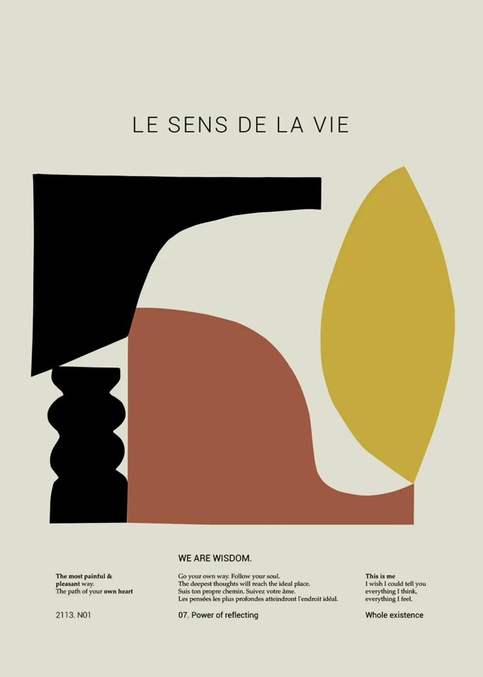 Affiche 50x70 Le sens de la vie - The Poster Club