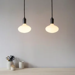 Ampoule LED E27 6W filament dimmable 16,3 cm en porcelaine Oval - tala