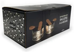 2 appareils à raclette à la bougie finition champagne Lumi - Cookut