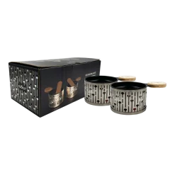 2 appareils à raclette à la bougie finition champagne Lumi - Cookut