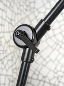 Applique ajustable en fer noir et abat-jour en textile lin gris 65x45cm Amsterdam - It's about Romi
