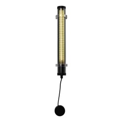Applique d'extérieur en verre et nid d'abeille polycarbonate noir 56,2cm Lukas - Elements Lighting